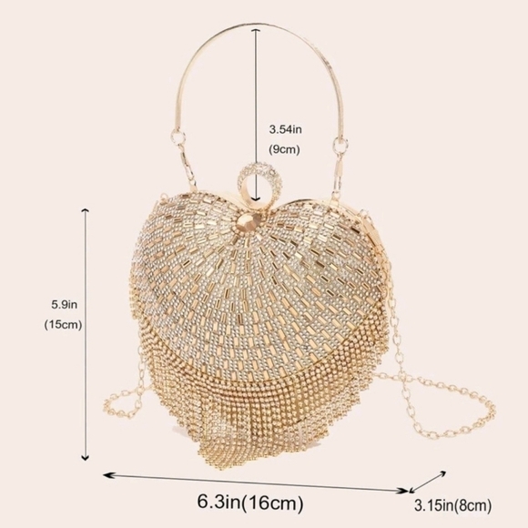 Rhinestone Heart Bag - Picture 7 of 7